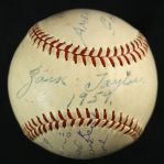 1959 (October 1) Luis Aparicio Zack Taylor Chicago White Sox Signed OAL Cronin Comiskey Park World Series Game Used Baseball (MEARS LOA/JSA) 