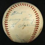 1959 (October 1) Luis Aparicio Zack Taylor Chicago White Sox Signed OAL Cronin Comiskey Park World Series Game Used Baseball (MEARS LOA/JSA) 