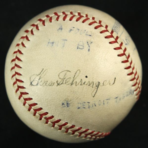 1934 (June 2) Charlie Gehringer Detroit Tigers Single Signed OAL Harridge Comiskey Park Game Used Baseball (MEARS LOA/JSA)