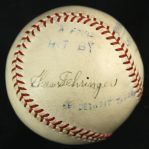 1934 (June 2) Charlie Gehringer Detroit Tigers Single Signed OAL Harridge Comiskey Park Game Used Baseball (MEARS LOA/JSA)