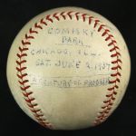 1934 (June 2) Charlie Gehringer Detroit Tigers Single Signed OAL Harridge Comiskey Park Game Used Baseball (MEARS LOA/JSA)