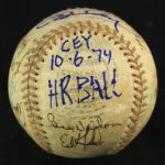1974 (October 6) Ron Cey Los Angeles Dodgers Signed ONL Feeney NLCS Game Used Home Run Baseball (MEARS LOA/JSA)