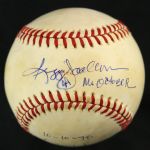 1978 (October 10) Reggie Jackson New York Yankees Single Signed OWS Kuhn Dodger Stadium World Series Home Run Game Used Ball (MEARS LOA/JSA)