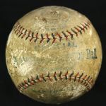 1920 (June 12) Cleveland Indians New York Yankees Dunn Field OAL Johnson Game Used Baseball (MEARS LOA)