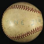 1958 (June 29) Stan Musial St. Louis Cardinals Single Signed ONL Giles Connie Mack Stadium Game Used Baseball (MEARS LOA/JSA)