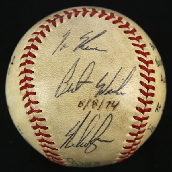 1974 (August 7) Nolan Ryan California Angels Single Signed OAL Cronin White Sox Park Game Used Baseball (MEARS LOA/JSA)