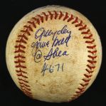 1971 (April 6) Tom Seaver New York Mets Single Signed ONL Feeney Shea Stadium Game Used Baseball (MEARS LOA/JSA)