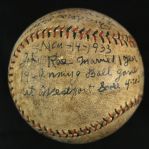 1933 (May 14) Madera Westport Minor League/College/Barnstorming Game Used Wilson Baseball (MEARS LOA)