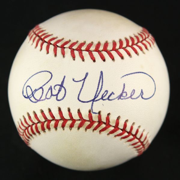 1995-99 Bob Uecker Milwaukee Brewers Single Signed ONL Coleman Baseball *JSA*