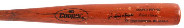 1990s Roberto Alomar Signed Cooper Professional Model Game Used Bat (MEARS LOA/JSA)