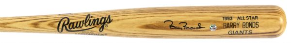 1993 Barry Bonds San Francisco Giants Signed Rawlings Adirondack Professional Model All Star Game Bat (MEARS LOA/JSA/Bonds Hologram)