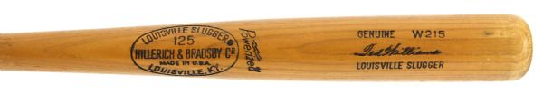 1977-79 Ted Williams Boston Red Sox H&B Louisville Slugger Professional Model Post Career Bat (MEARS LOA & PSA/DNA)