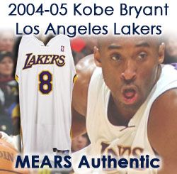 2004-05 Kobe Bryant Los Angeles Lakers Home Jersey (MEARS LOA)