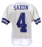1991 circa Mike Saxon Dallas Cowboys Game Worn Home Jersey (MEARS LOA)
