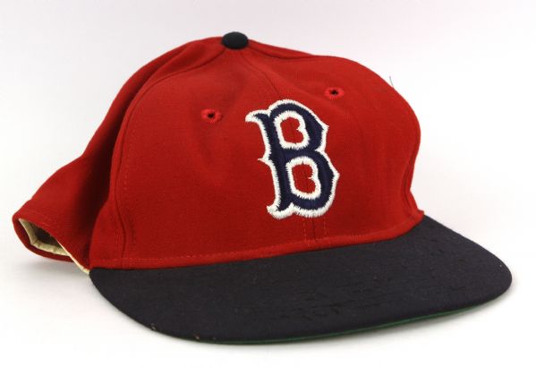 1975-78 Boston Red Sox Game Worn Cap (MEARS LOA)
