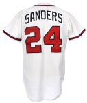 1993 Deion Sanders Atlanta Braves Game Worn Home Jersey (MEARS A10)