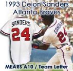 1993 Deion Sanders Atlanta Braves Game Worn Home Jersey (MEARS A10)