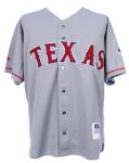 1999 Rafael Palemeiro Texas Rangers Signed Game Worn Road Jersey (MEARS LOA/JSA)