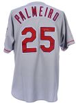 1999 Rafael Palemeiro Texas Rangers Signed Game Worn Road Jersey (MEARS LOA/JSA)