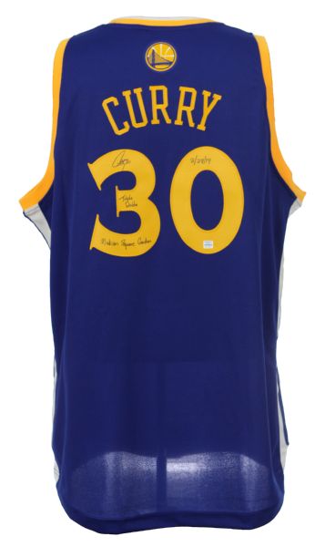 2014 Stephen Curry Golden State Warriors Signed Adidas Swingman Jersey (Player LOA)