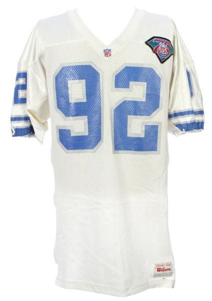 1994 Mack Travis Detroit Lions Preseason Game Worn Road Jersey (MEARS LOA)