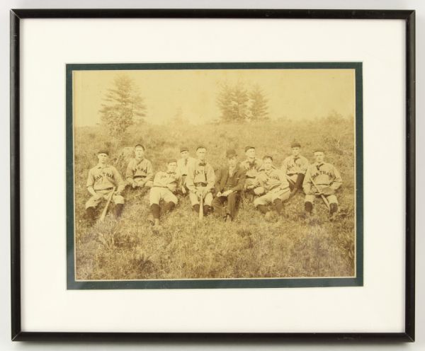 1880-90s circa Chatham Baseball 9" x 11" Framed Team Photo