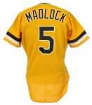 1979-85 Bill Madlock Pittsburgh Pirates Yellow Alternate Rawlings Retail Jersey