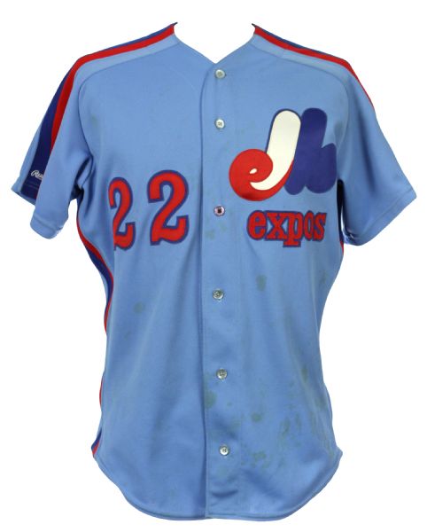 1991 Ivan Calderon Montreal Expos Game Worn Road Jersey (MEARS LOA)