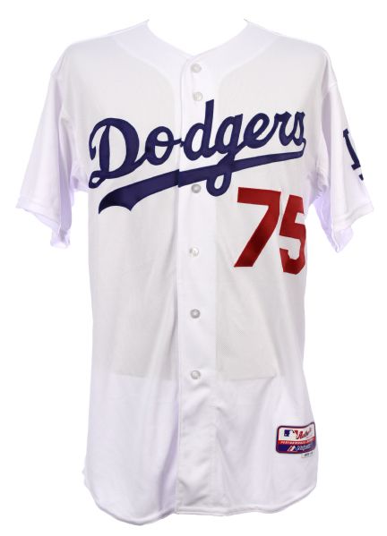 2014 (September 7) Paco Rodriguez Los Angeles Dodgers Signed Team Issued Home Jersey (MEARS LOA/MLB Hologram)