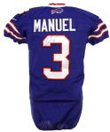 2013 EJ Manuel Buffalo Bills Signed Game Worn Home Jersey (MEARS LOA & PSA/DNA)