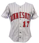1991 Larry Casian Minnesota Twins Game Worn Road Jersey (MEARS LOA)