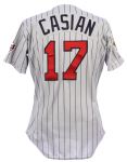 1991 Larry Casian Minnesota Twins Game Worn Road Jersey (MEARS LOA)