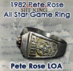 1982 Pete Rose Philadelphia Phillies Montreal All Star Game Ring w/ Exceptional Provenance & Documentation 