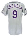 1994 Vinny Castilla Colorado Rockies Game Worn Road Jersey w/ MLB 125th Anniversary Patch (MEARS LOA)