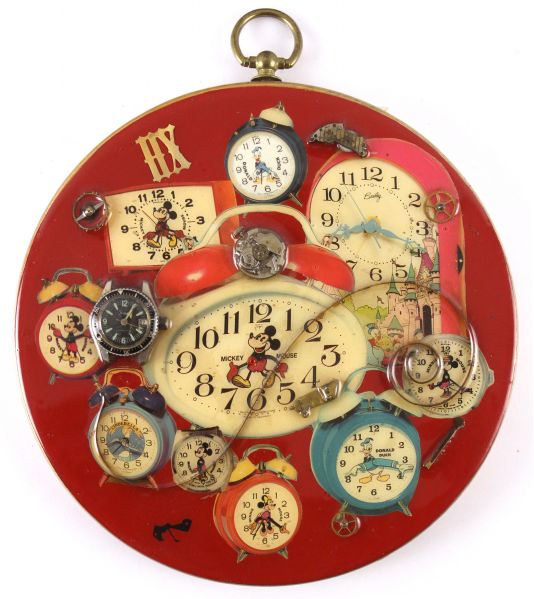 1960s circa Mickey Mouse Walt Disney 8" Circular Clock Display (From the Collection of Penny Marshall)
