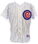 1997 Sammy Sosa Chicago Cubs Signed Game Worn Home Jersey w/ Jackie Robinson 50th Anniversary Patch (MEARS A10 / Team COA & PSA/DNA)