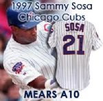 1997 Sammy Sosa Chicago Cubs Signed Game Worn Home Jersey w/ Jackie Robinson 50th Anniversary Patch (MEARS A10 / Team COA & PSA/DNA)