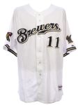 2001 Richie Sexson Milwaukee Brewers Signed Game Worn Home Jersey w/ Home to Heroes Patch (MEARS LOA)