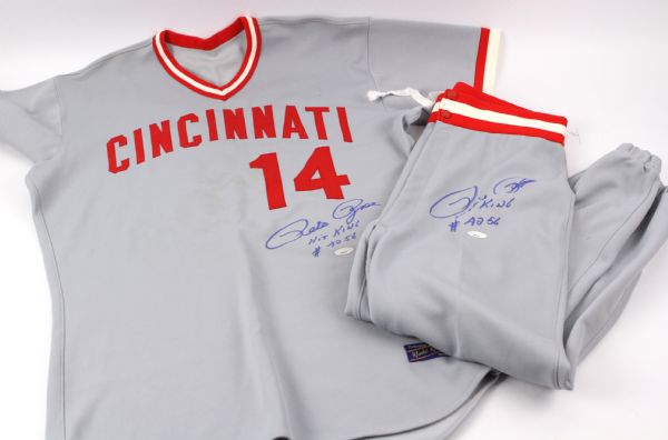 1978, 1984-86 "Possible Gift / Prototype" Pete Rose Cincinnati Reds Signed Mizuno Road Uniform (MEARS LOA/JSA)