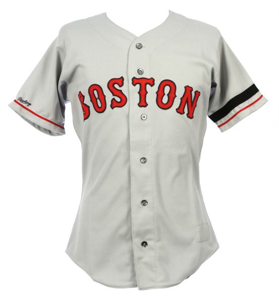 1990 Jerry Reed Boston Red Sox Game Worn Road Jersey w/ Tony Conigliaro Black Memorial Armband (MEARS LOA)