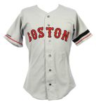 1990 Jerry Reed Boston Red Sox Game Worn Road Jersey w/ Tony Conigliaro Black Memorial Armband (MEARS LOA)