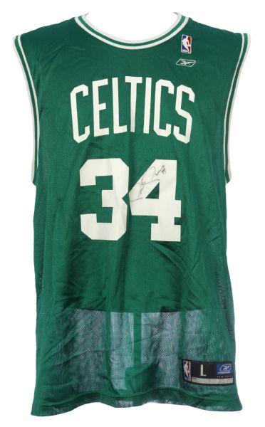 1993 Boston Celtics Signed Collection w/ Kevin McHale Final Game Worn Shoe & Paul Pierce Replica Jersey (MEARS LOA/JSA)