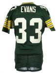 1993 Doug Evans Green Bay Packers Game Worn Home Jersey w/ Franchise 75th Anniversary Patch (MEARS LOA)