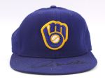 1985-87 Paul Molitor Milwaukee Brewers Signed Game Worn Cap (MEARS LOA/JSA)