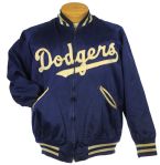 1947-50 circa Harry Taylor Jack Champlin Brooklyn Dodgers Game Worn Fur Lined Jacket (MEARS LOA)