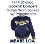 1947-50 circa Harry Taylor Jack Champlin Brooklyn Dodgers Game Worn Fur Lined Jacket (MEARS LOA)