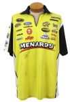 2010 Paul Menard NASCAR Signed Crew Worn Shirt (MEARS LOA/JSA)