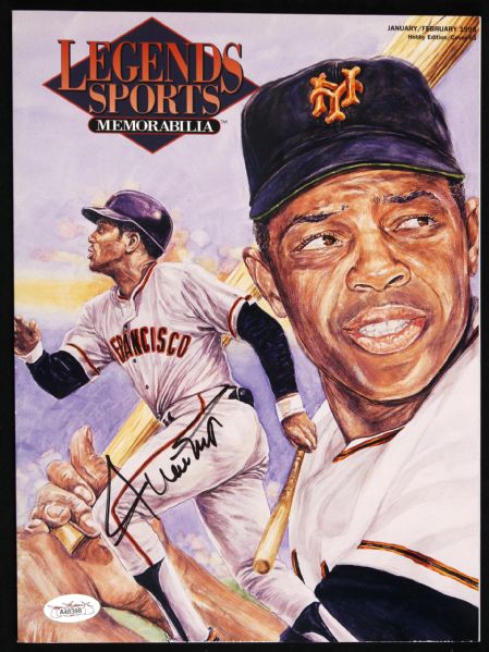 1995 Willie Mays New York/San Francisco Giants Signed Legends Sports Memorabilia Magazine *JSA*