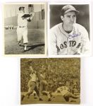 1950s Bob Doerr Jim Piersall Boston Red Sox Vintage Signed Photo (2) & Oversized East West Football  Game Photo
