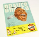1961 (August 11) Warren Spahn Milwaukee Braves 300th Career Win Unscored Game Program 